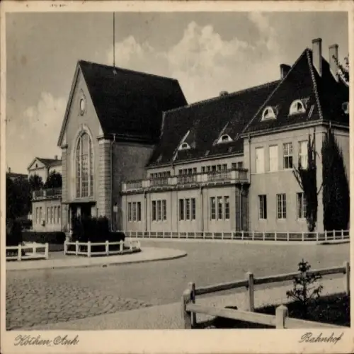Ak Cöthen Köthen in Anhalt, Bahnhof
