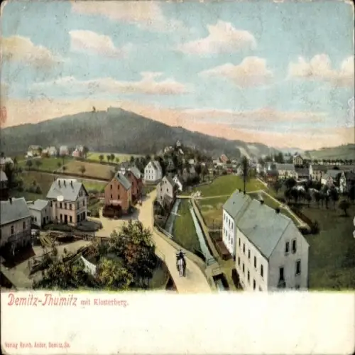 Ak Demitz Thumitz in Sachsen, Gesamtansicht, Klosterberg