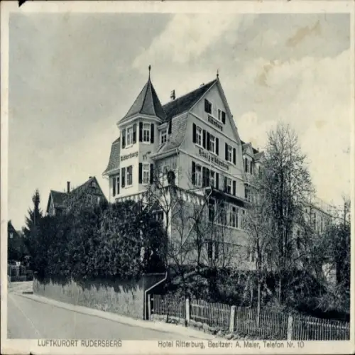 Ak Rudersberg in Württemberg, Hotel Ritterburg, Inh. A. Maier