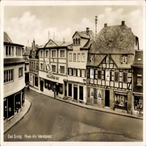 Ak Bad Sinzig am Rhein, Marktplatz, Rheinischer Hof