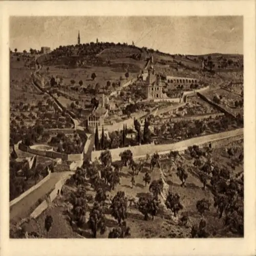 Ak Jerusalem Israel, Ölberg, Panorama