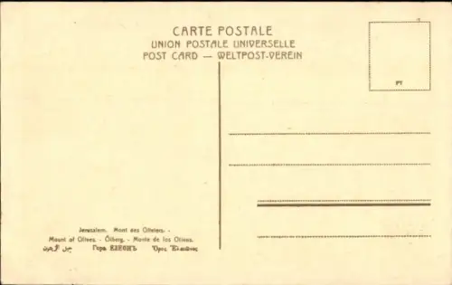 Ak Jerusalem Israel, Ölberg, Panorama