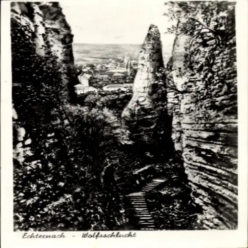 Ak Echternach Luxemburg, Wolfsschlucht