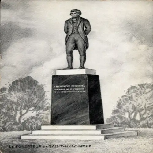 PC Saint Hyacinthe Quebec Canada, Monument, Le Fondateur