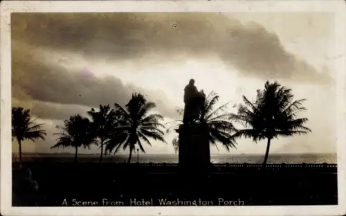 PC Washington USA, a Scene from Hotel Washington Porch, Monument