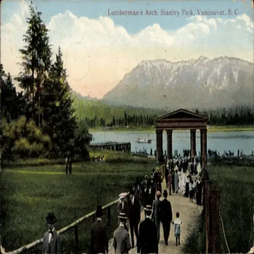 Ak Vancouver British Columbia Kanada, Lumberman's Arch, Stanley Park, B.C., Menschen, Natur, Wass