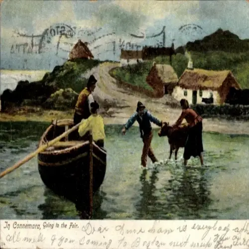 Ak Connemara County Galway Irland, Going to the Fair