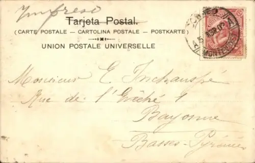 Ak Montevideo Uruguay, Stadtansicht  Straßenansicht,  Architektur