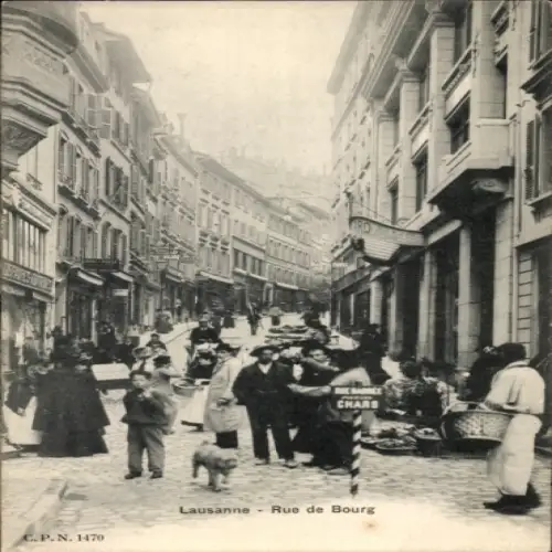 CPA Lausanne Canton de Vaud, Rue de Bourg