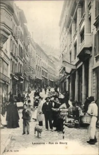 CPA Lausanne Canton de Vaud, Rue de Bourg