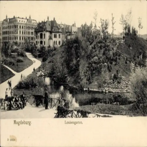 Ak Magdeburg an der Elbe,  Louisengarten
