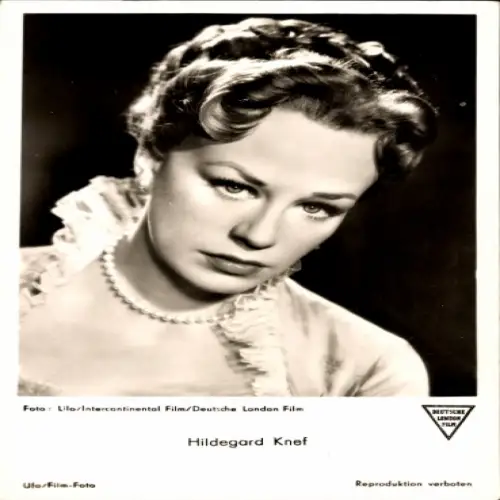 Ak Schauspielerin Hildegard Knef, Portrait