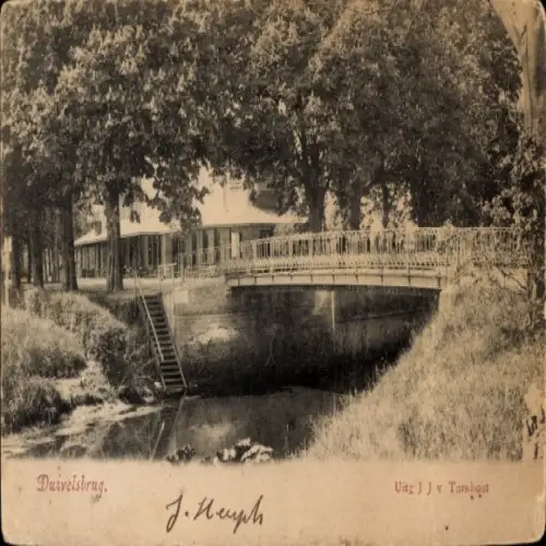 Ak Ginneken Breda Nordbrabant Niederlande, Duivelsbrug