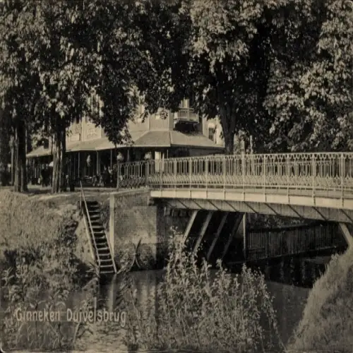 Ak Ginneken Breda Nordbrabant Niederlande, Duivelsbrug