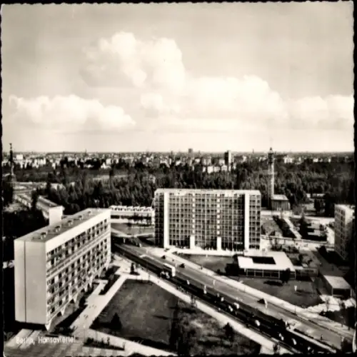Ak Berlin Tiergarten Hansaviertel, Panorama