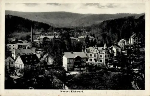 Ak Cínovec Böhmisch Zinnwald Dubí Eichwald Region Aussig, Gesamtansicht