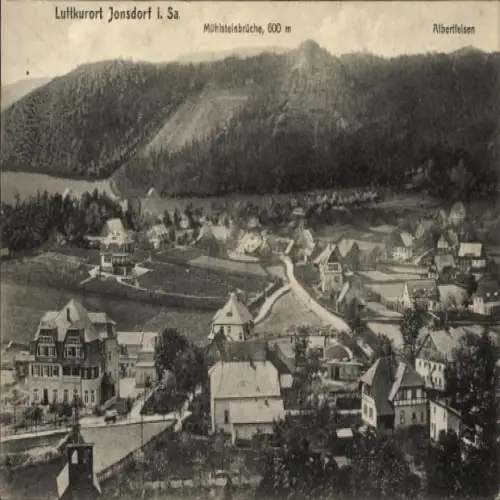 Ak Jonsdorf in der Oberlausitz Sachsen, Luftkurort  Mühlsteinbrüche, Albertfelsen, schöne Landsch