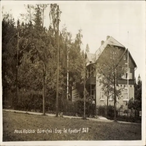 Ak Bärenfels Altenberg im Erzgebirge, Haus Waldeck