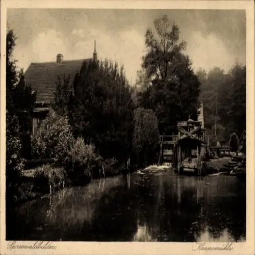 Ak Kannomühle Alt Zauche Wußwerk im Spreewald, Mühle