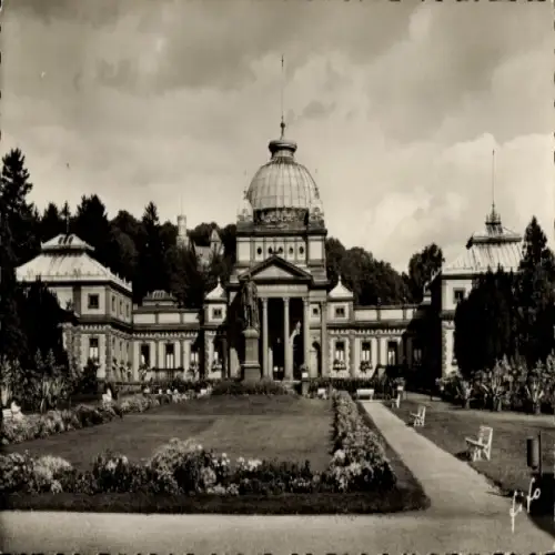 Ak Bad Homburg vor der Höhe Hessen, Kaiser Wilhelm Bad, Garten,  Architektur, Fotokarte, schwarz-