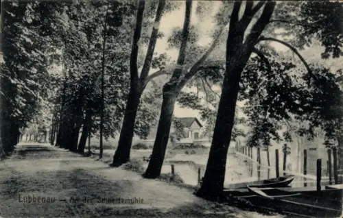 Ak Lübbenau im Spreewald, An der Schneidemühle