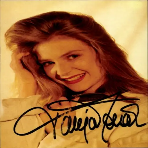 Autogrammkarte Sängerin Tanja Jonak, Portrait, Autogramm