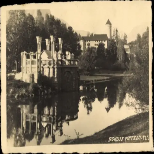 Ak Reith im Alpbachtal Tirol, Schloss Matzen, Schloss  Wasserlandschaft,  Architektur, Natur, Ref