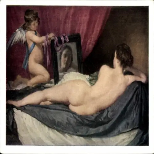 Künstler Ak Velazquez, Diego, The Toilet of Venus, Engel