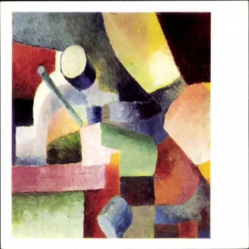 Künstler Ak Macke, August, Farbige Formenkomposition