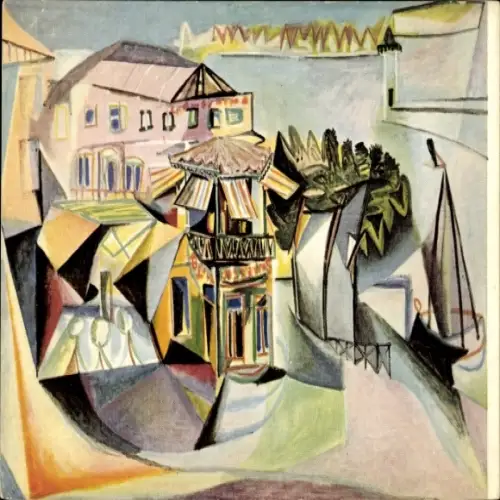 Künstler Ak Picasso, Pablo, Café in Royan