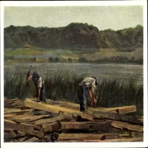 Künstler Ak Trübner, Wilhelm, Zimmerplatz am Weßlinger See