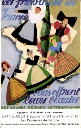 CPA Reklame, Les Provinces de France, Granguillotte Lucette, Vitry