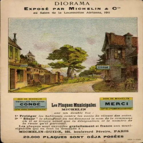 Ak Diorama Expose par Michelin & Co. aus Salon de la Locomotion Aerienne 1911, Reklame