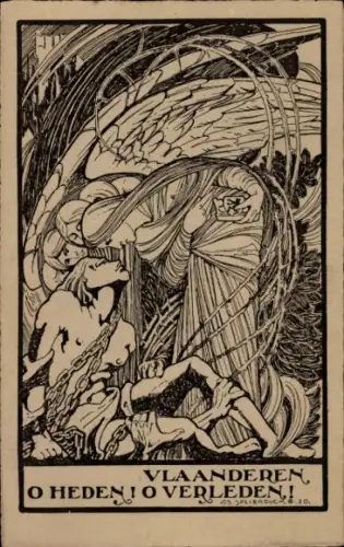 Künstler Ak Speybrouck, J., Uit Vlaanderen dood Groeit weer 't maghtig leven