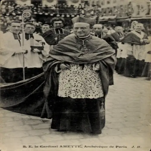 Ak S. E. le Cardinal Amette, Archeveque de Paris, Geistlicher