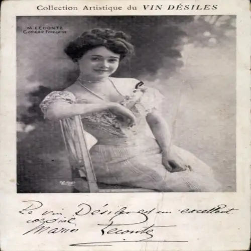 Ak Schauspielerin Marie Leconte, Autogramm