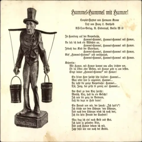 Lied Ak Hamburg, Hummel Hummel mit Humor, Wasserträger