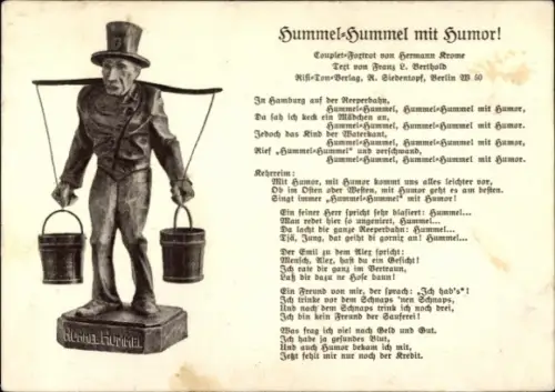 Lied Ak Hamburg, Hummel Hummel mit Humor, Wasserträger