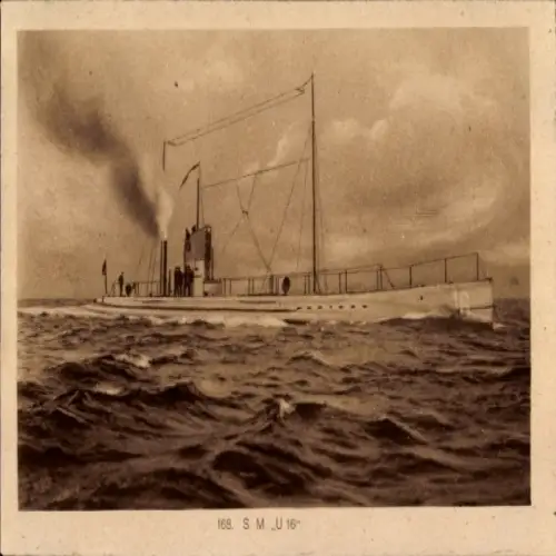 Ak Deutsches U Boot, SM Unterseeboot 16, U16, Kaiserliche Marine