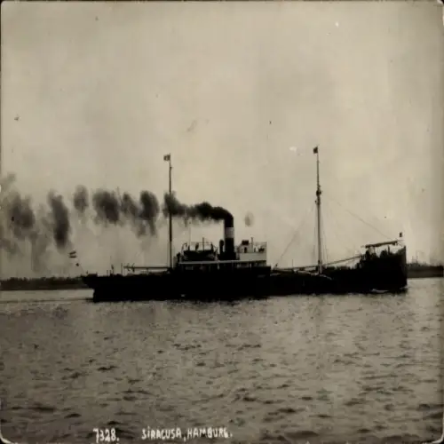Foto Ak Dampfer, Siracusa, Hamburg