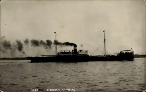 Foto Ak Dampfer, Siracusa, Hamburg