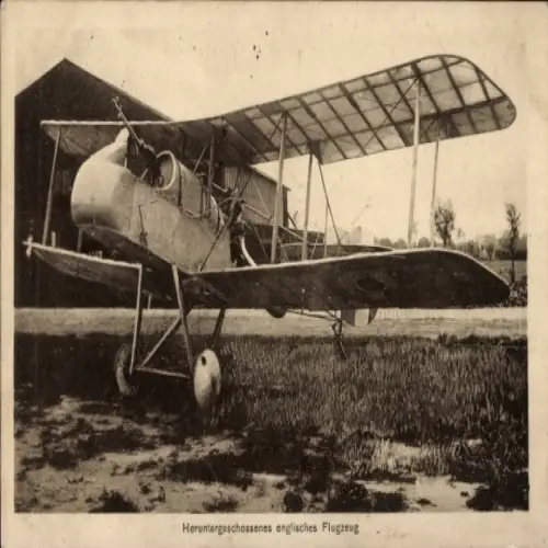Ak Heruntergeschossenes englisches Flugzeug, I. WK
