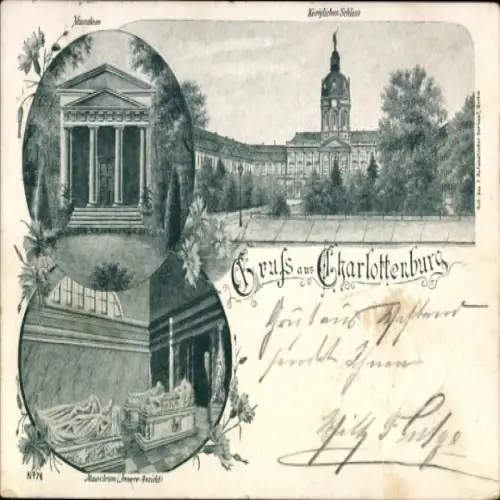 Ak Berlin Charlottenburg, Mausoleum, Königliches Schloss
