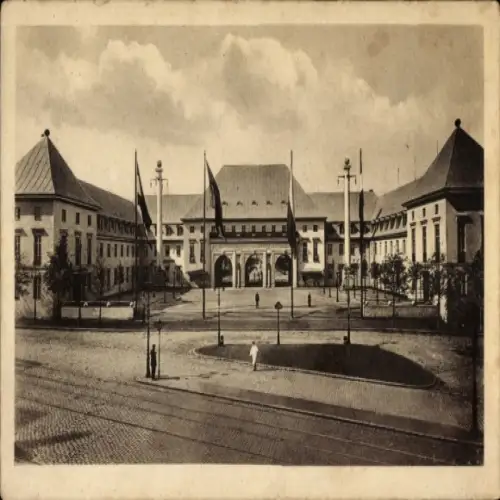 Ak Leipzig, Weltausstellung für Buchgewerbe und Graphik, 1914, Eingang