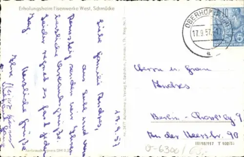 Ak Gehlberg Suhl in Thüringen, Schmücke, Erholungsheim