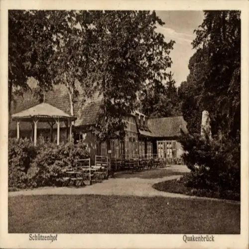 Ak Quakenbrück in Niedersachsen, Schützenhof,  Restaurant, Kaffeehaus