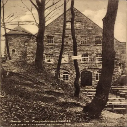 Ak Tiefenort Bad Salzungen im Wartburgkreis, Klause der Crayenberggemeinde, auf altem Fundament, 