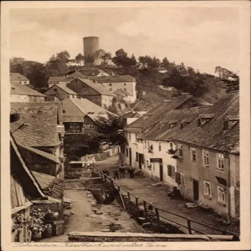 Ak Bad Lobenstein in Thüringen, Landschaft mit Häusern, Fluss, alter Turm,  Architektur