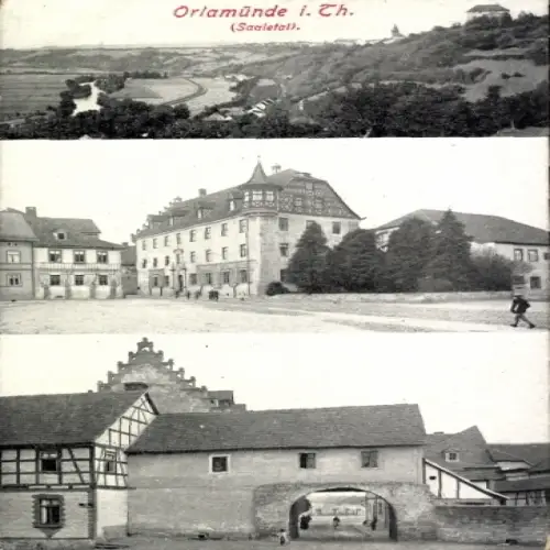 Ak Orlamünde Thüringen, Landschaftsbild, Architektur, historisch