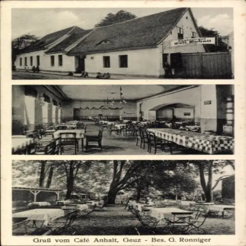 Ak Geuz Köthen in Anhalt, Café Anhalt, Bes. G. Ronniger